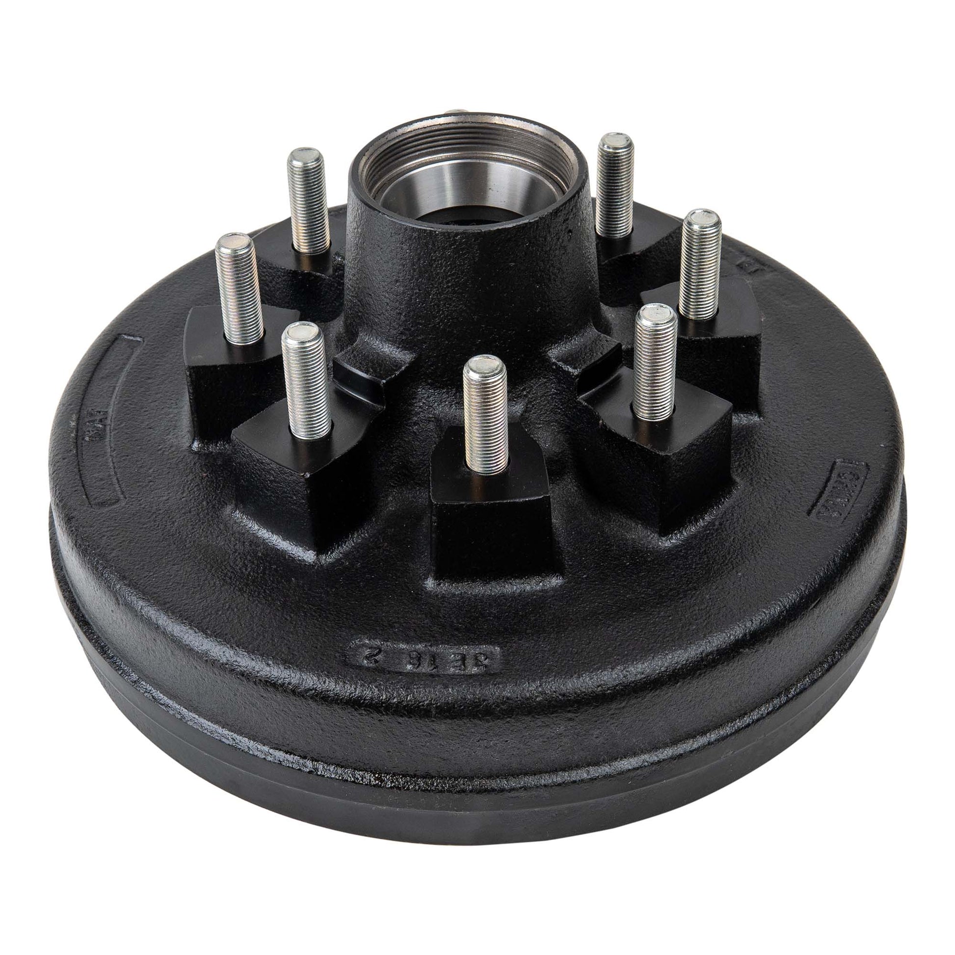 8k Trailer Axle Grease Hub and Drum - 8 lug - 9/16" - Hybrid - The Trailer Parts Outlet