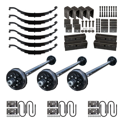 8000 lb TK Hybrid Triple Axle Kit - 24K Capacity (Axle Series) 9/16" Studs