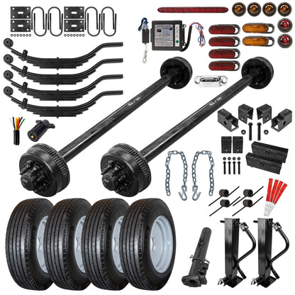 9000 lb TK Tandem Axle Kit - 18K Capacity (Axle Series) - The Trailer Parts Outlet