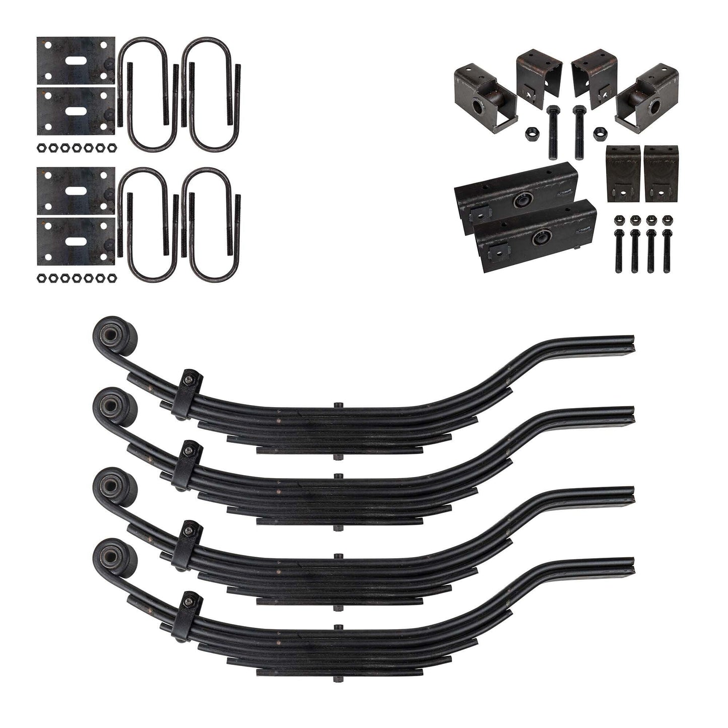 Rear Track Hanger Kit KUAFU 10K LBS Trailer Axle Hanger Kit - Complete 2" Wide Slipper Spring Set Trailer Axel - Foto 7