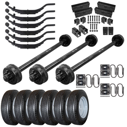 9000 lb TK Triple Axle Kit - 27K Capacity (Axle Series) - The Trailer Parts Outlet