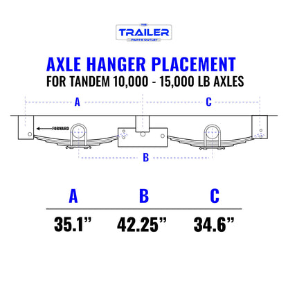 Kit hidráulico de eje tándem Dexter de 12,000 lb - Con resorte - Capacidad de 24 K (Serie de ejes) 