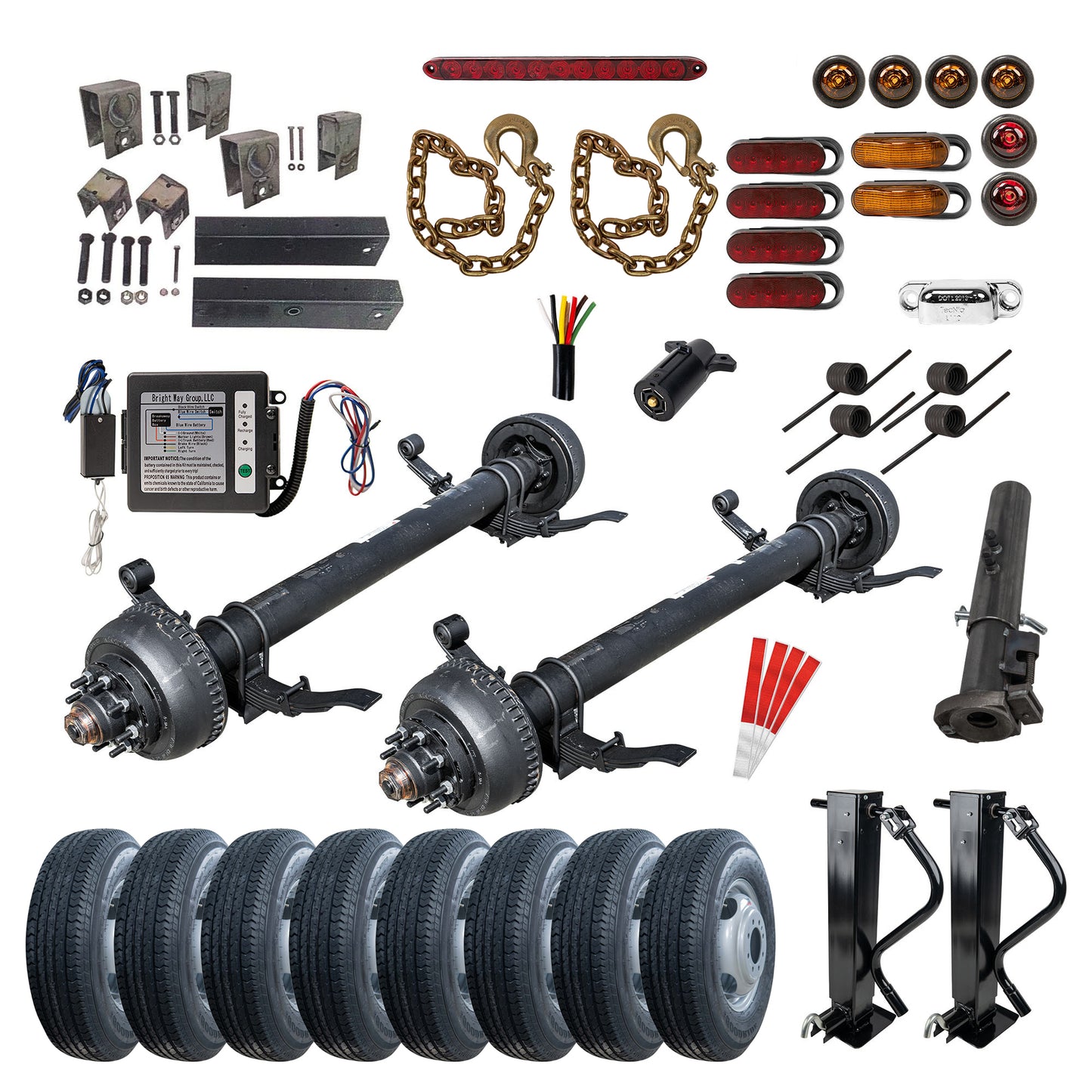 10,000 lb Dexter Tandem Axle TK Trailer kit - Sprung - 20K Capacity - Super Single (Original Series)