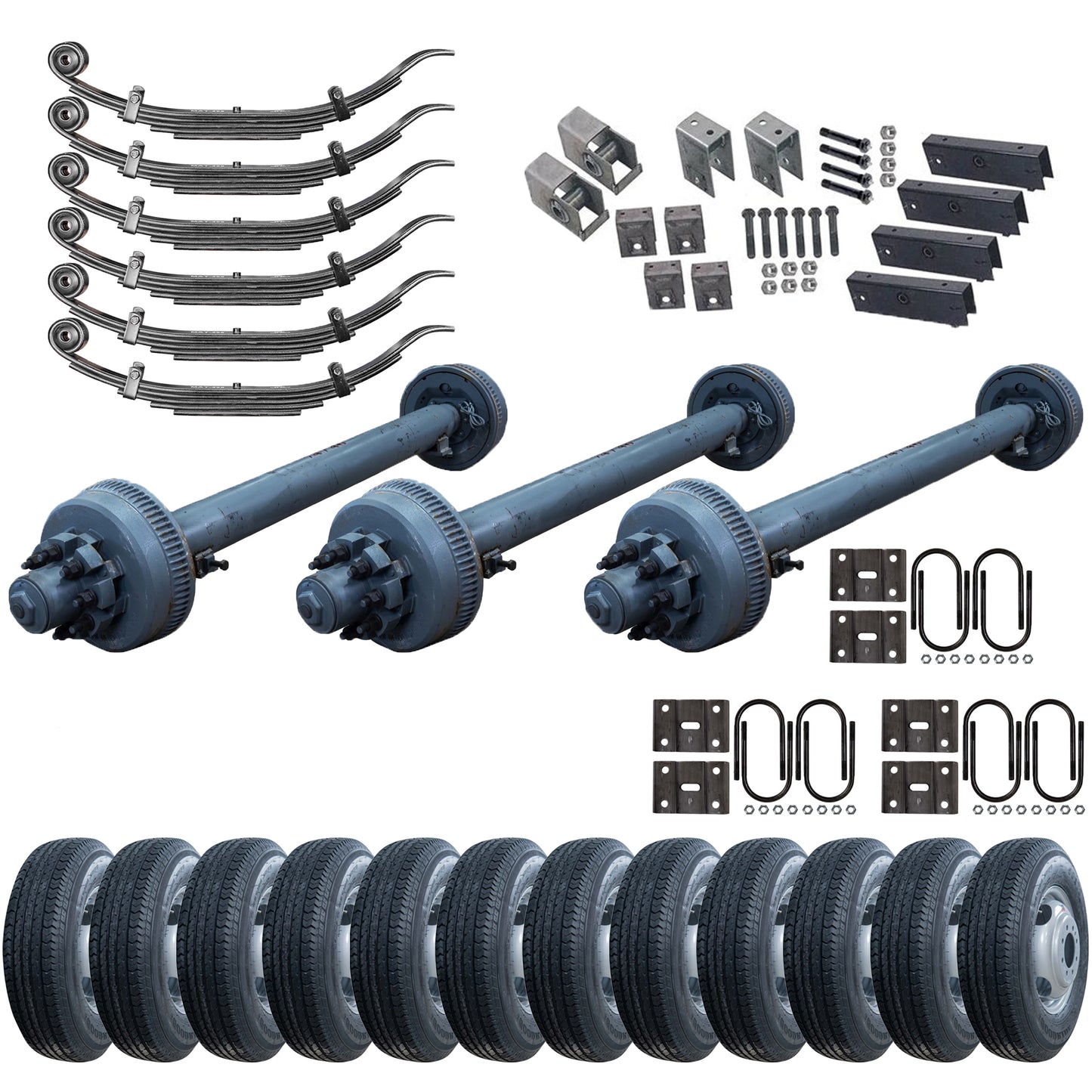 10,000 lb TK Triple Axle Trailer kit - Sprung - 30000 lb Capacity (Original Series)