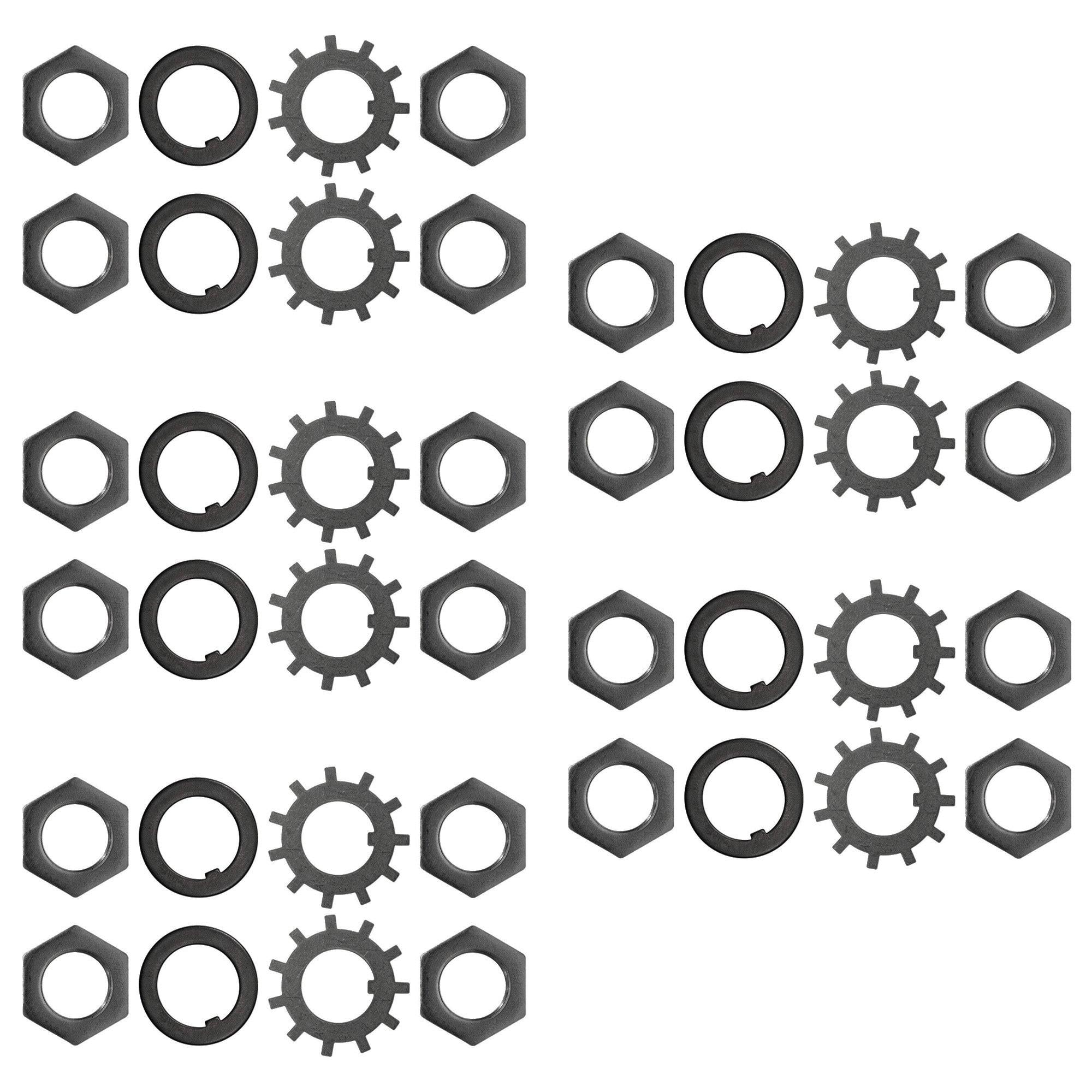 thumbnail interactive-video image 1 of Dexter Trailer Spindle Washer Nut Kit – 1-3/4" – 10kHD 12k 15k – Round Spindle Axle – 2 Wheels 1 of 2