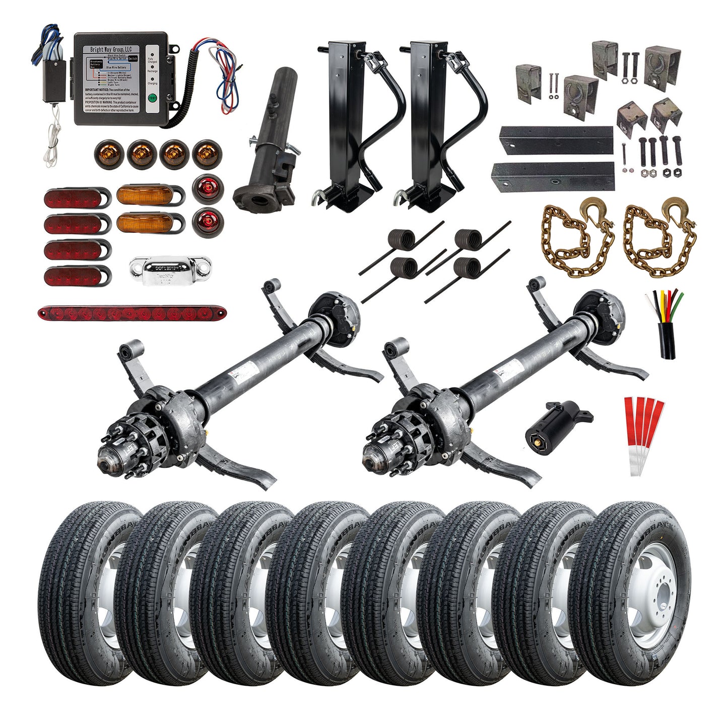 12,000 lb Dexter Tandem Axle Hydraulic Kit - Sprung - 24K Capacity (Axle Series)