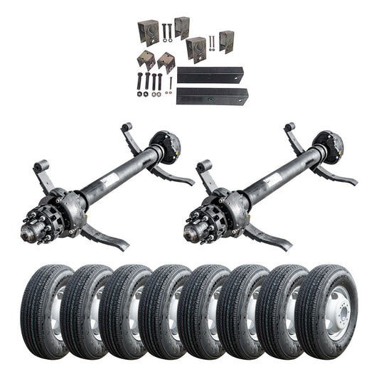 12,000 lb Dexter Tandem Axle Hydraulic Trailer kit - Sprung - 24K Capacity- Dual Kit 