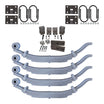 Trailer 5 Leaf Slipper Spring Suspension and Tandem Axle Hanger Kit for 5" Tubes - 12,000 lb Axles