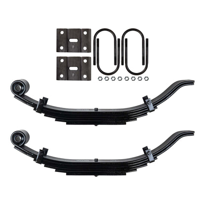 Pair - 6 Leaf 30" x 3" Wide Trailer Heavy Duty Slipper Spring for 12000 lb Axles with Ubolt Kit