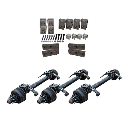 Kit de eje Lippert Triple TK de 12,000 lb - Resortes - Capacidad 36K (Serie de ejes) 