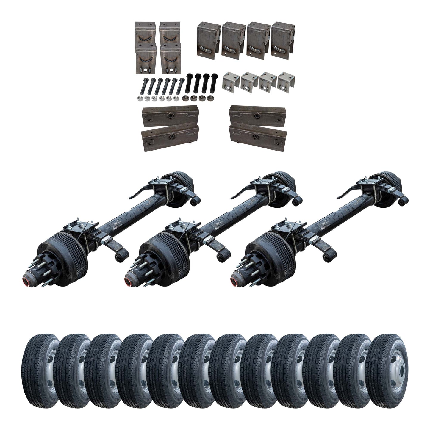 Kit de eje Lippert Triple TK de 12,000 lb - Resortes - Capacidad 36K (Serie de ejes) 