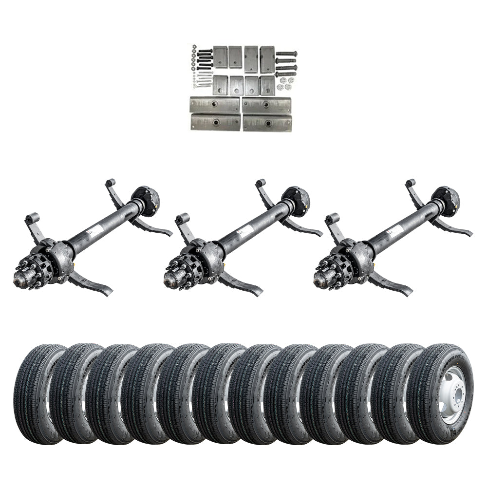 12,000 lb Dexter Triple Axle Hydraulic Kit - Sprung - 36K Capacity (Axle Series)