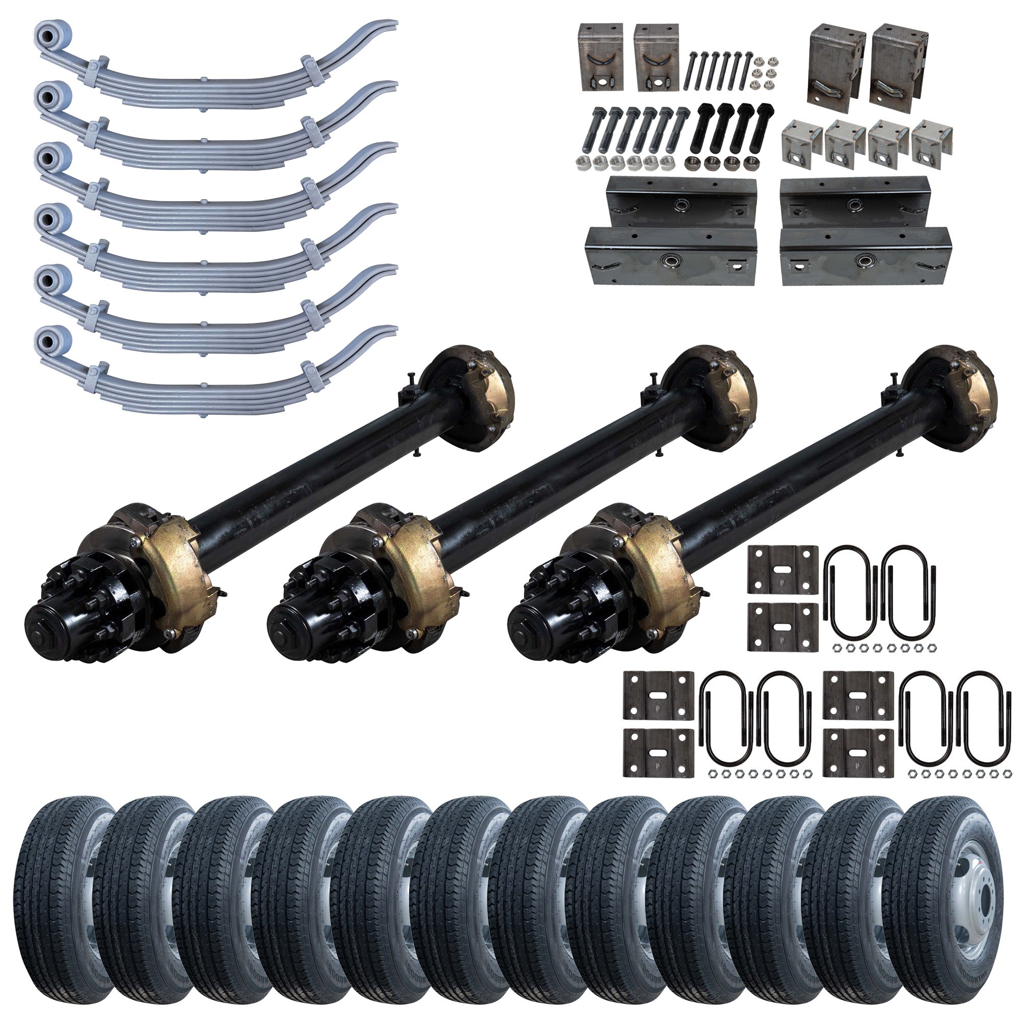 12,000 Lb Tk Triple Axle Trailer Kit - Hydraulic Brake - 36k Capacity 