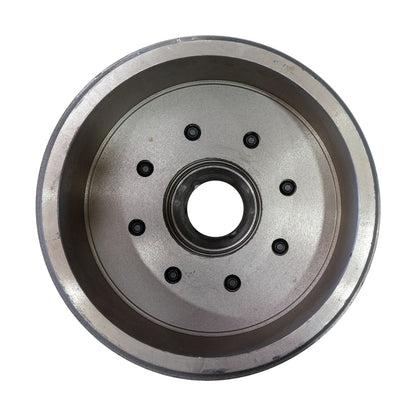 12000 lb Gray Trailer Axle Hub and Drum 8 Lug - Bottom View