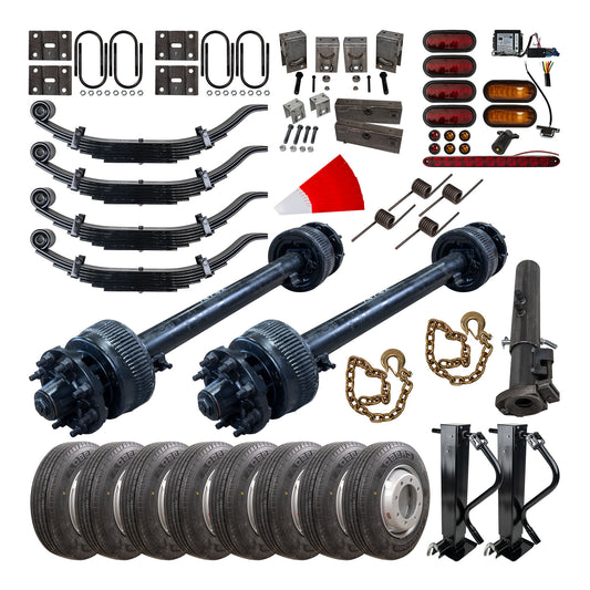 15,000 lb TK Tandem Axle Gooseneck Trailer Kit - 30K Capacity HD - (Complete Original Series)