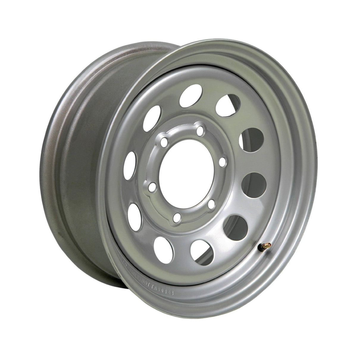 6 Lug Silver Mod Solid Steel Wheel | Trailer Parts Outlet