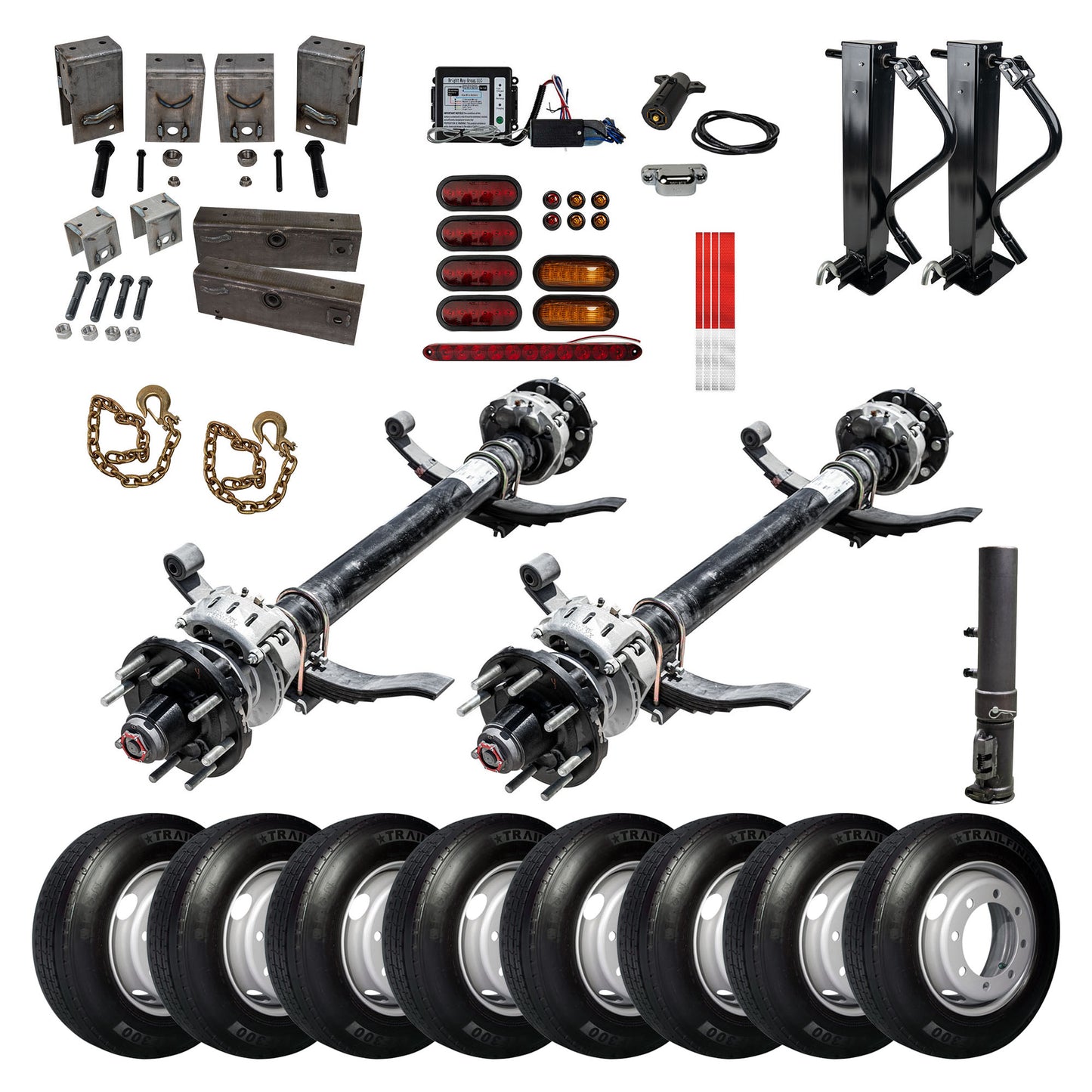 16,000 lb Lippert Tandem Axle Gooseneck Hydraulic TK Trailer Kit - 32K Capacity HD - (Complete Original Series)