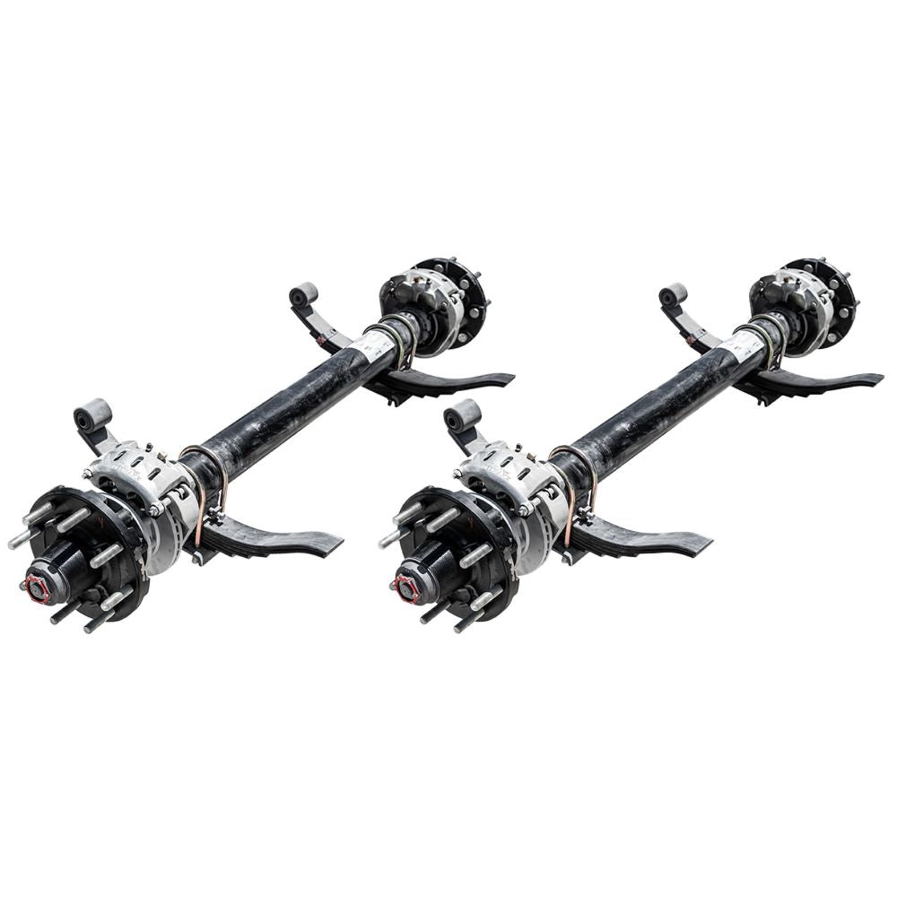 16k Lippert Trailer Axle - Sprung - 16000 lb Hydraulic Disc Brake 8 lug- Tandem Set