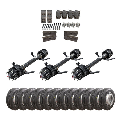 Kit de eje Lippert Triple TK de 16,000 lb - Capacidad de 45K (Serie de ejes)