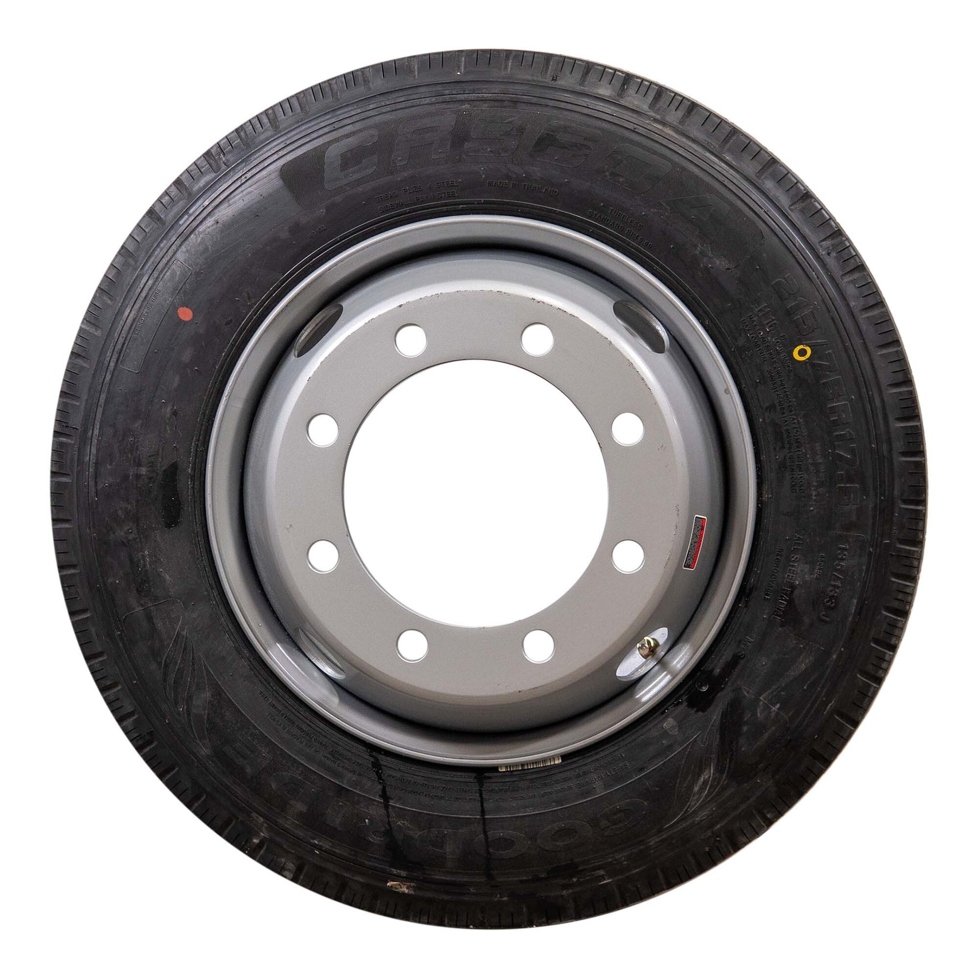 Goodride 17.5" 16 ply Radial Trailer Tire & Wheel - ST 215/75R17.5 8x275mm Lug (Silver Dual) - The Trailer Parts Outlet