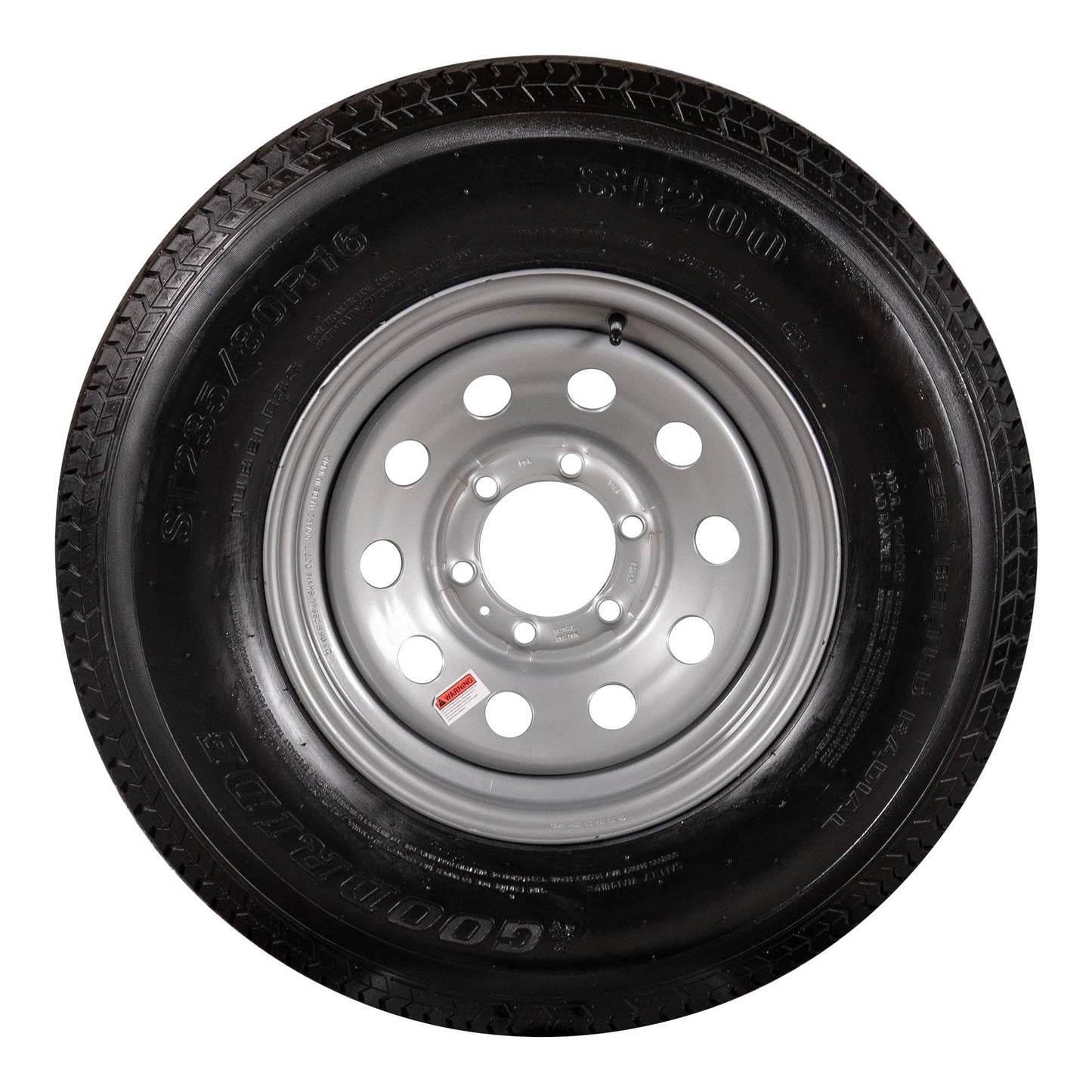 Goodride 16" 10 ply Radial Trailer Tire & Wheel - ST 235/80 R16 6 Lug (Silver Mod)