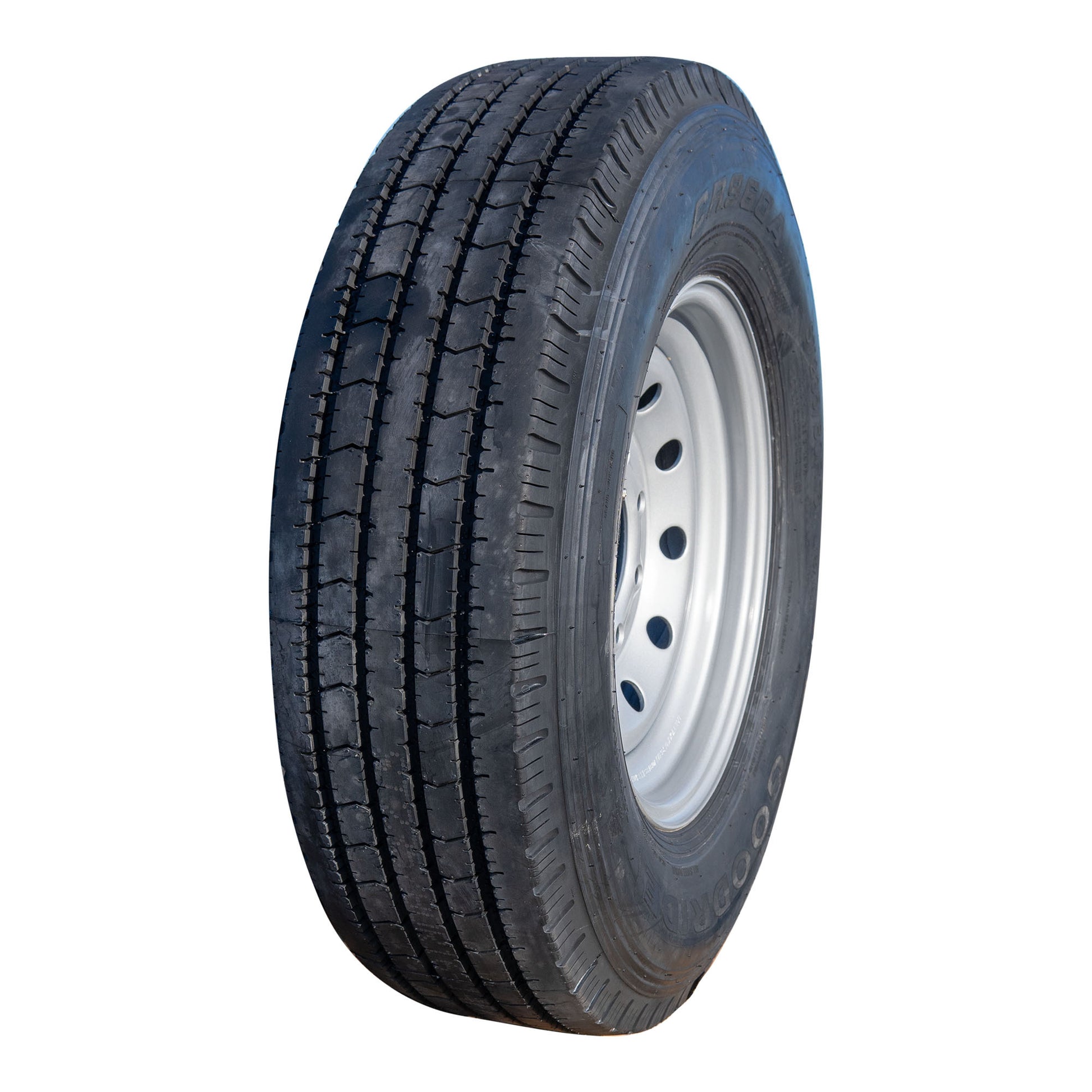 Goodride 16" 14 ply Radial Trailer Tire & Wheel - ST 235/80 R16 8 Lug (Silver Mod) - The Trailer Parts Outlet