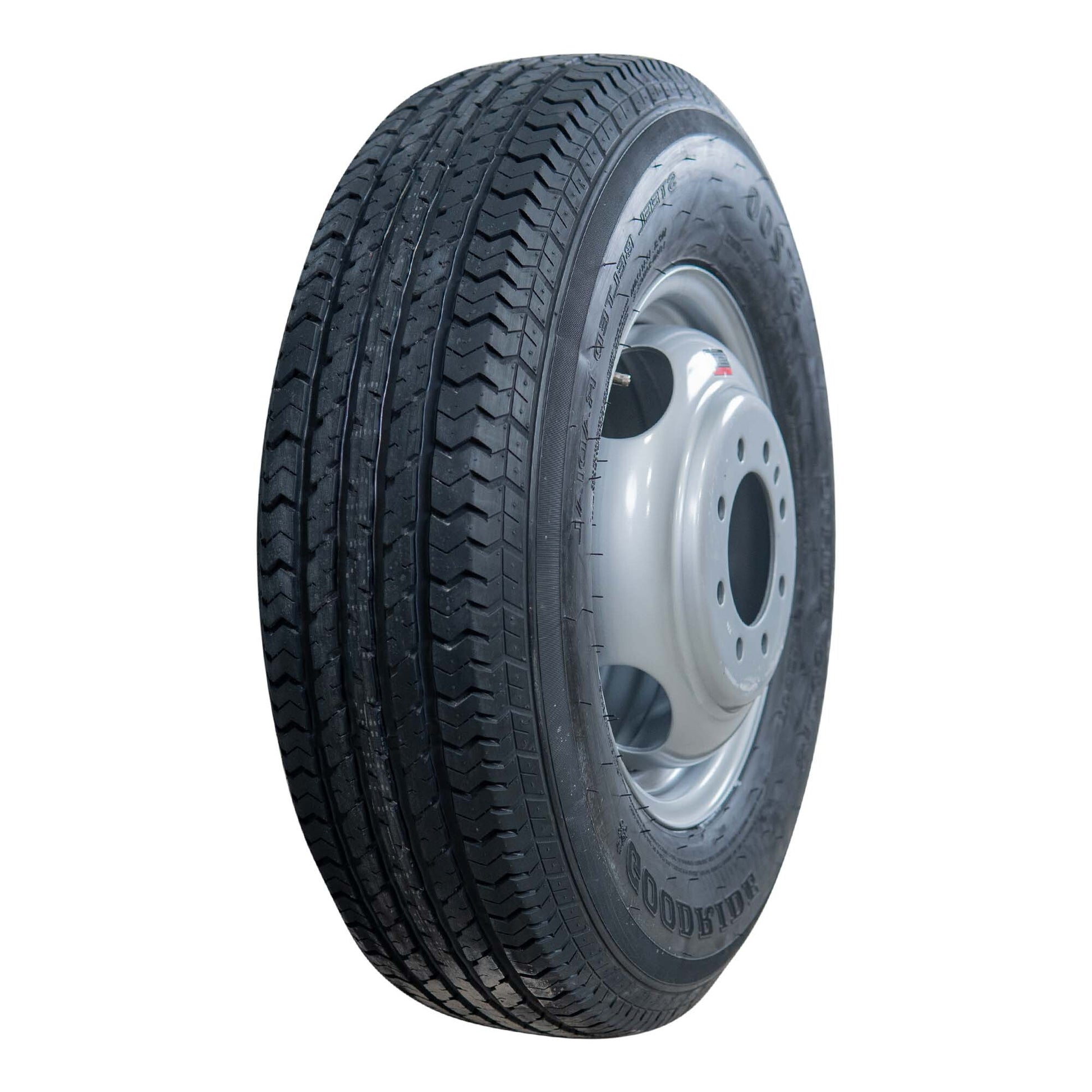 Goodride 16" 10 ply Radial Trailer Tire & Wheel - ST 235/80 R16 8 lug Dual - The Trailer Parts Outlet