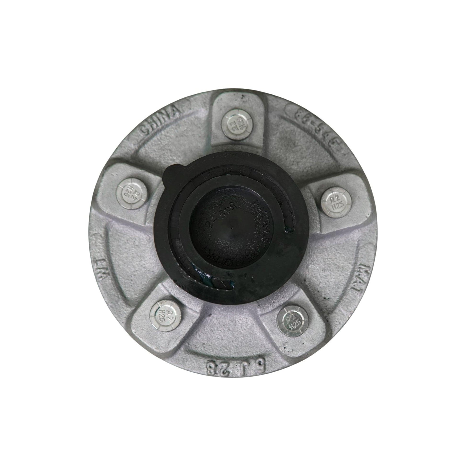 3500 lb Galvanized Trailer Axle Hub – Pre-Greased – 5 on 4.5" – Complete Hub Kit.