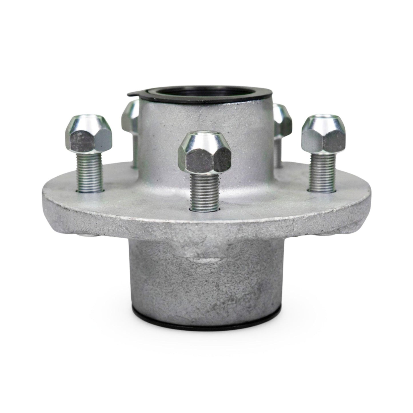 3500 lb Galvanized Trailer Axle Hub – Pre-Greased – 5 on 4.5" – Complete Hub Kit.