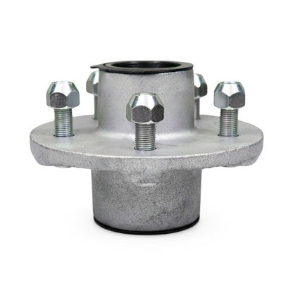 3500 lb Galvanized Trailer Axle Hub – Pre-Greased – 5 on 4.5" – Complete Hub Kit.
