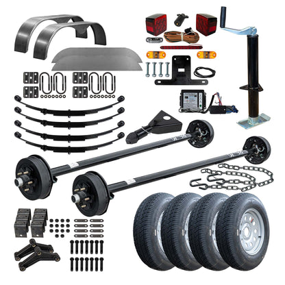 Kit de piezas para remolque de un solo eje TK de 3500 lb - Capacidad de 3.5K (serie original completa) 