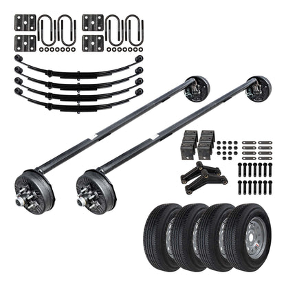 3.5k Light Duty Single Axle TK Trailer Kit - 3500 lb Capacity 5x4.5 (Drop Original Series)