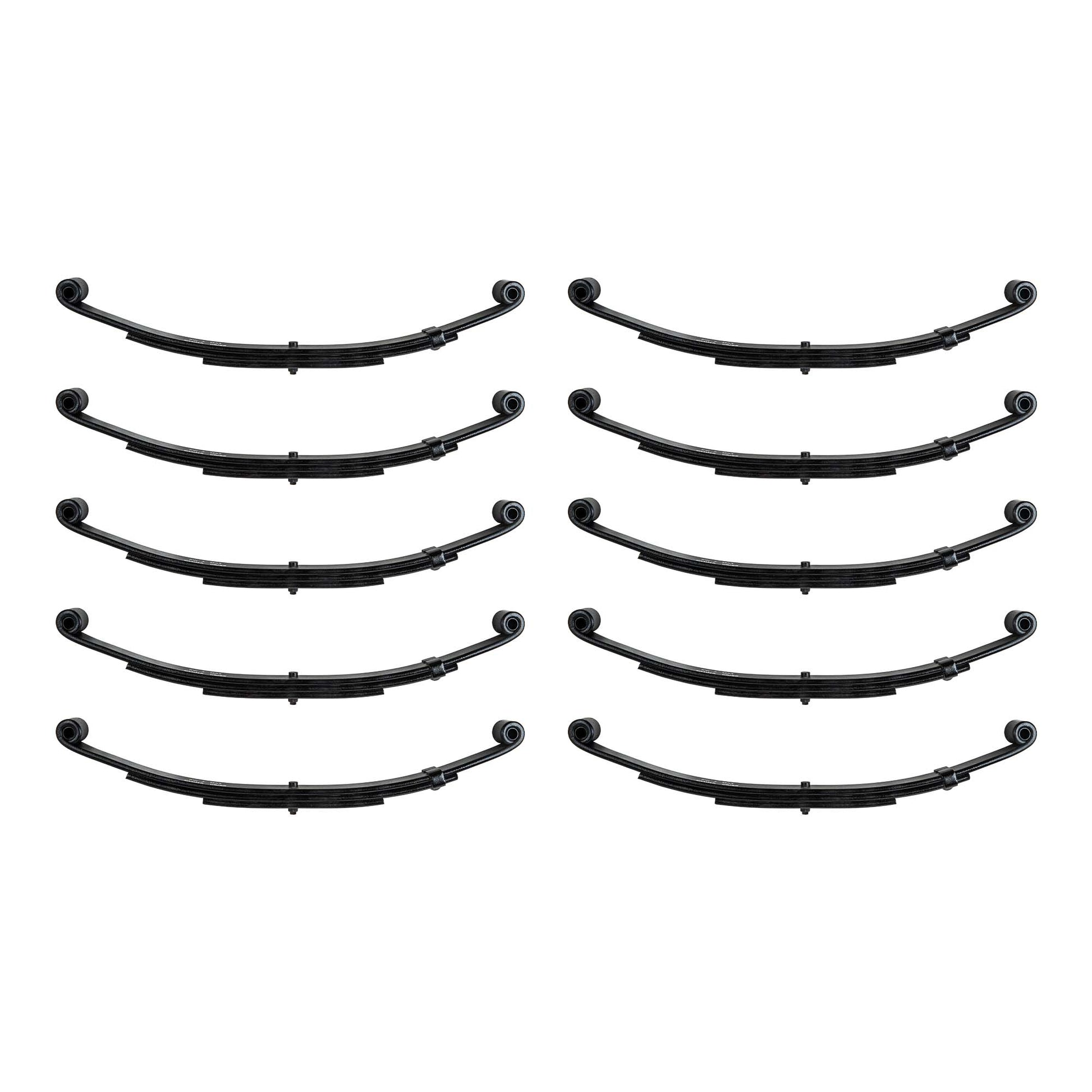 Set of 10 - 3 Leaf 25 1/4" x 1 3/4" Trailer Double Eye Spring for 2000 lb Axles