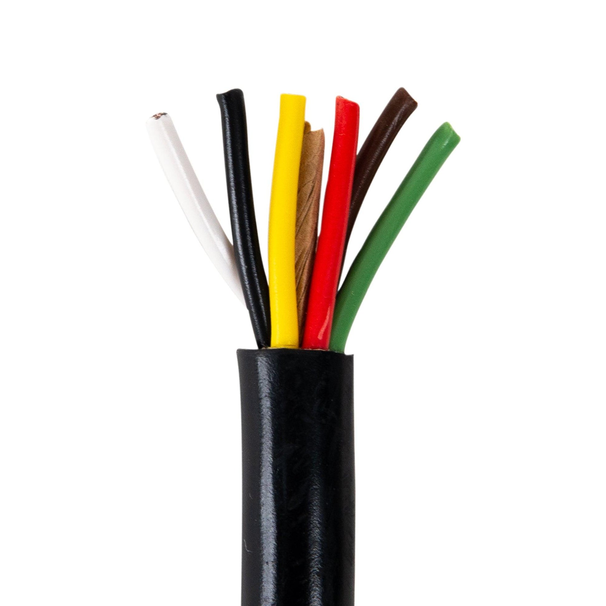 50 Ft. 14 Gauge 6-Way Trailer Wiring Kit – Heavy Duty 6-Conductor Cable For RVs & Trailers