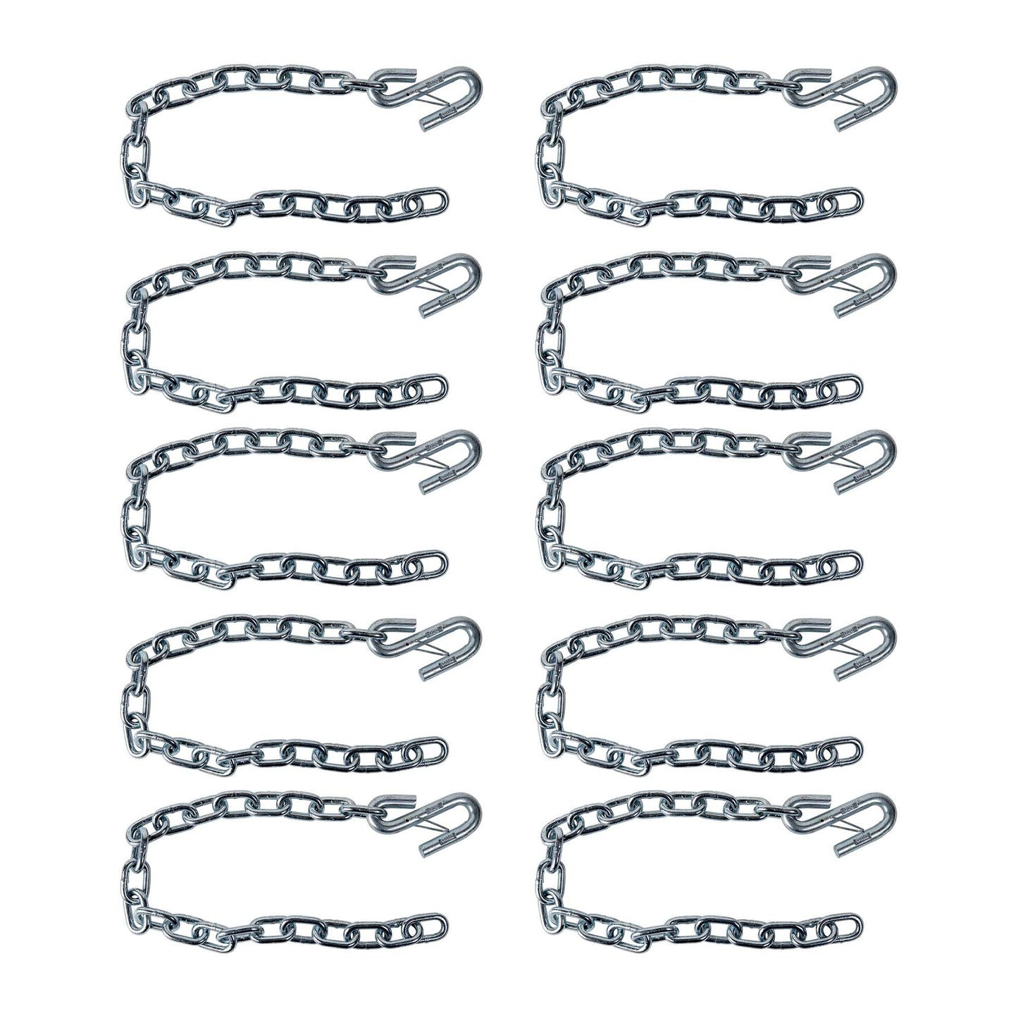 Silver Trailer Safety Chain - 5/16 x 30" - Forged (7.6k Capacity) - The Trailer Parts Outlet