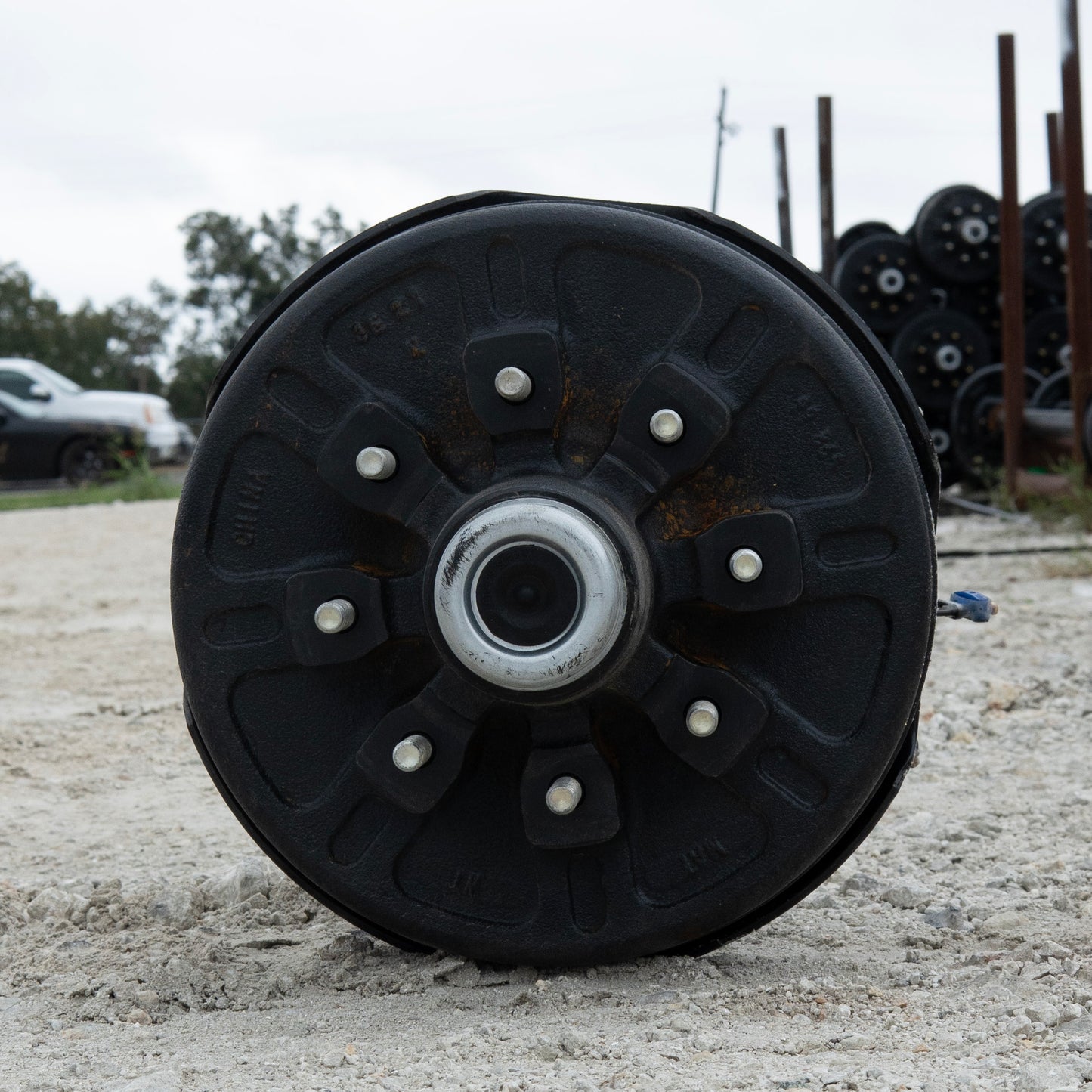 7k TK Trailer Axle - 7000 lb Electric Brake Axle 8 lug 9/16" Studs - Items Sold As Is - The Trailer Parts Outlet