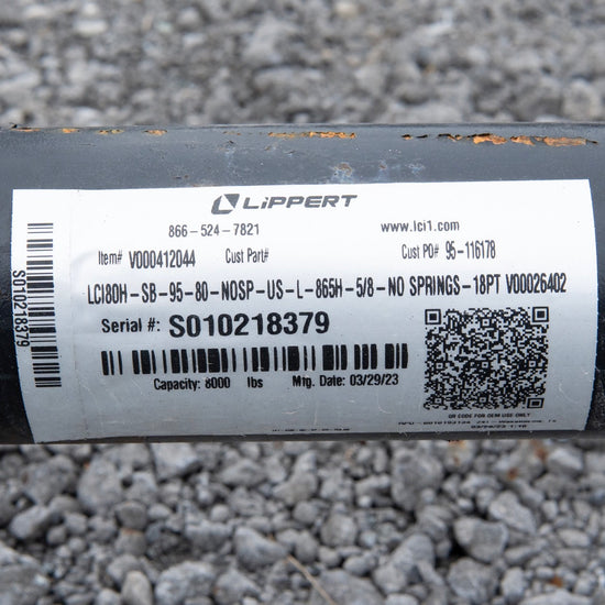 8k Lippert Hybrid Trailer Axle 8000 lb Electric Brake 8 lug (12" x 2