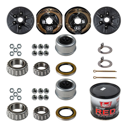 6k Trailer Axle Brake Assembly - 6000 lb - 12"x2" - Left Hand (Driver's Side) - Dexter Compatible