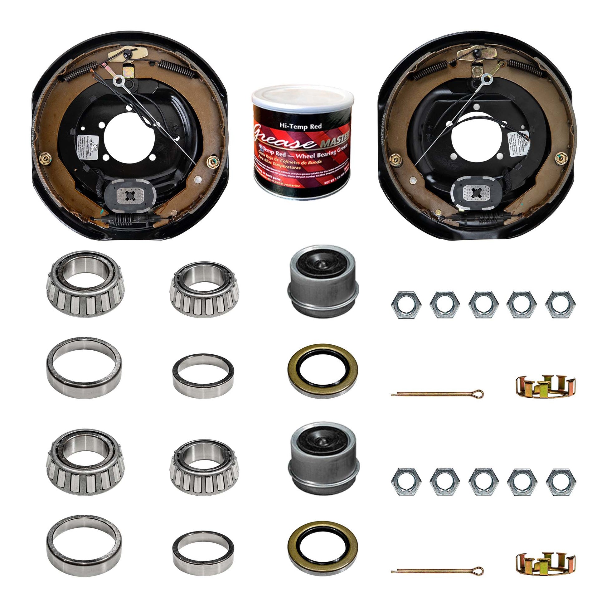 7k Trailer Axle Brake Assembly - 7000 lb - 12"x2" - Right Hand (Passenger Side) - Dexter Compatible - The Trailer Parts Outlet