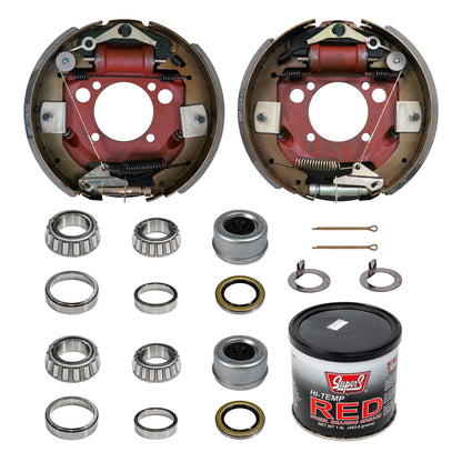 8K Trailer Axle Hydraulic Drum Brake Assembly - 12-1/4" x 3-3/8" - 8000 lb Capacity - Left Hand (Driver Side).