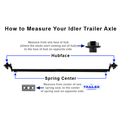 3.5k TK Trailer Axle - 3500 lb Idler 5 Lug - (4" Drop)