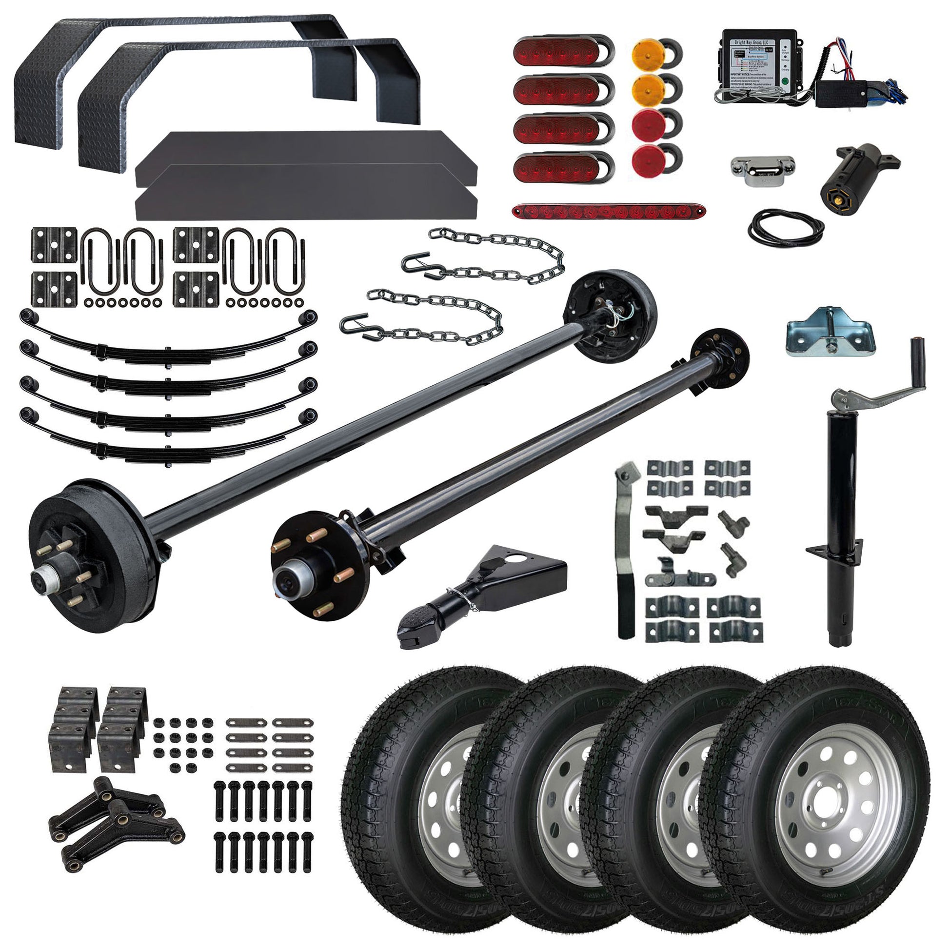 MP12CC Complete DIY Bumper Pull Trailer Kit with Blueprint