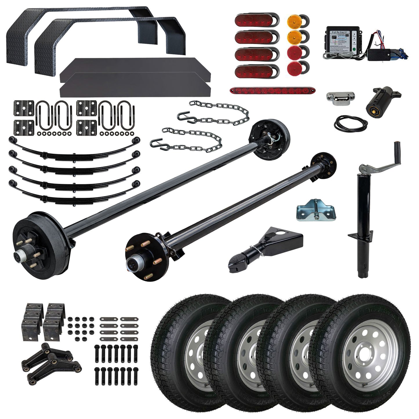 MP12HR Complete DIY Bumper Pull Trailer Kit with Blueprint
