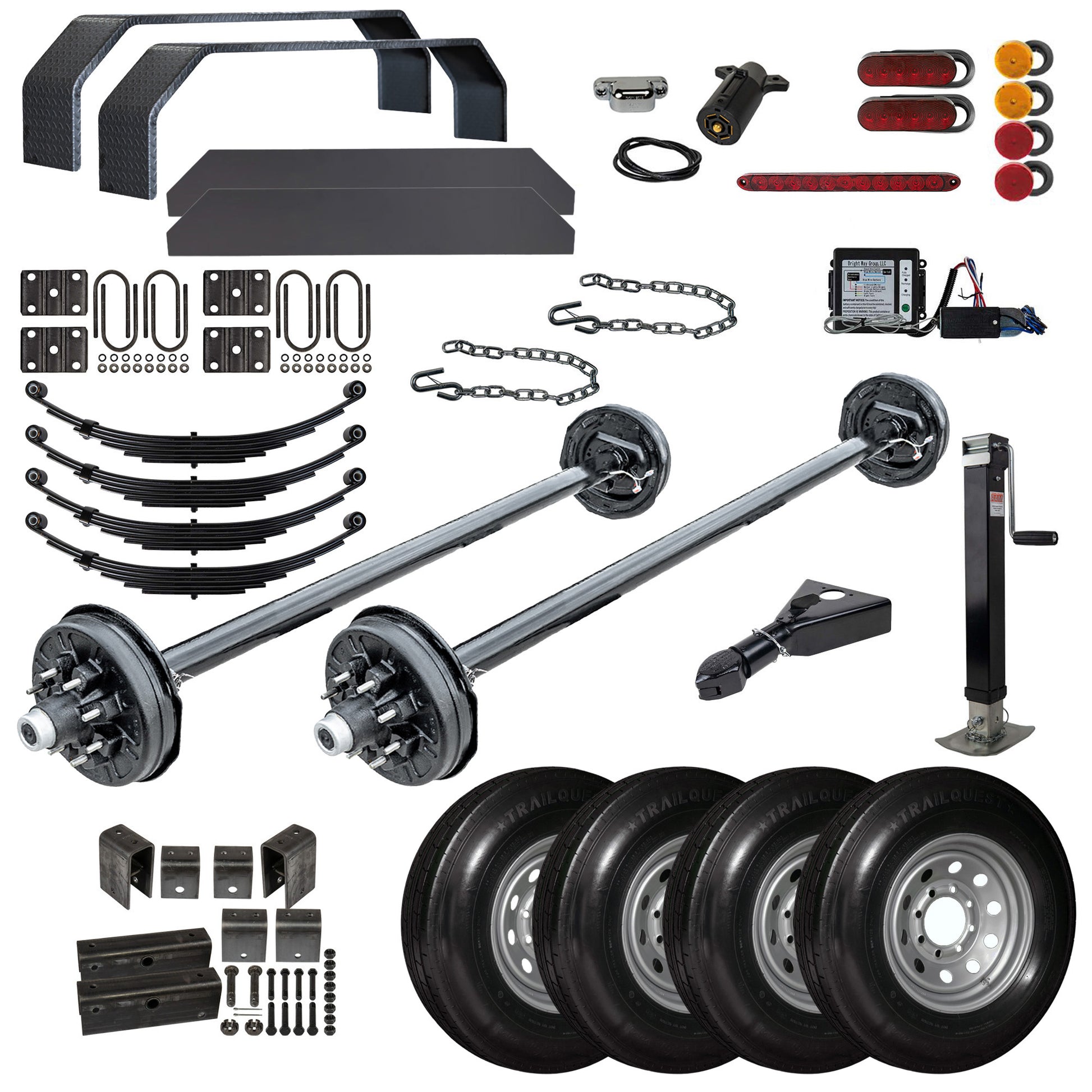 MP1682BLB Complete DIY Bumper Pull Trailer Kit with Blueprint