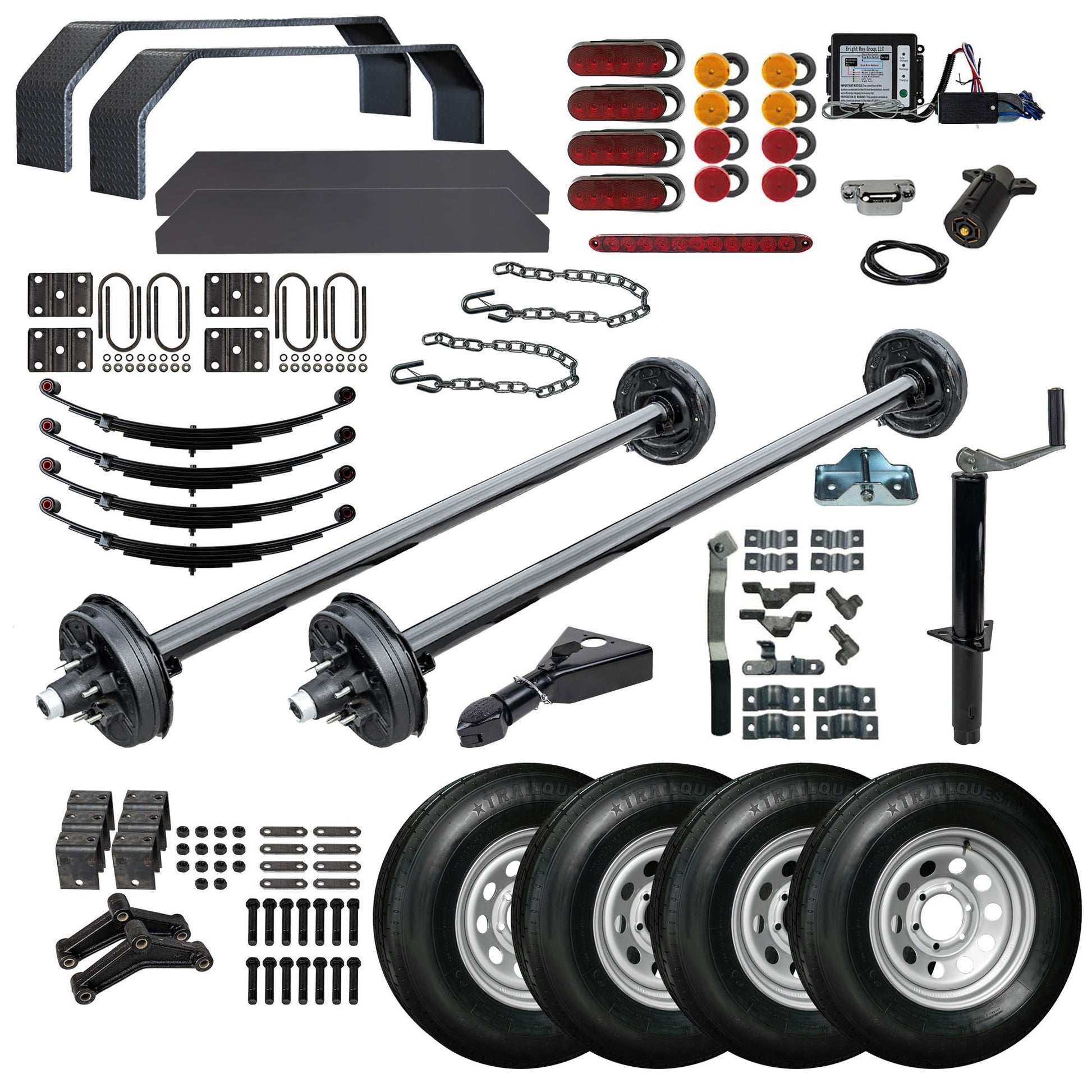 MP16CC Complete DIY Bumper Pull Trailer Kit with Blueprint