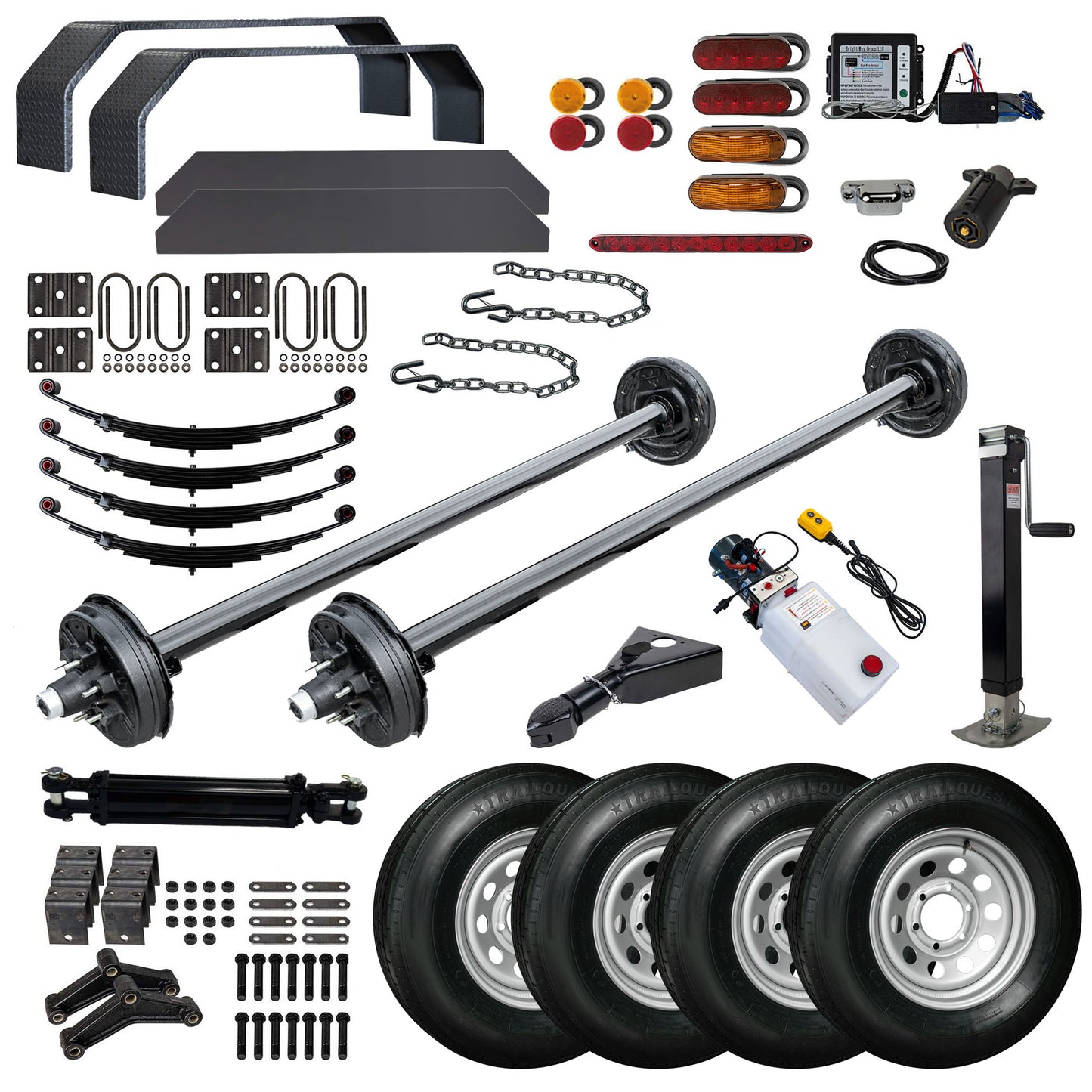 MP18HT Complete DIY Bumper Pull Trailer Kit with Blueprint