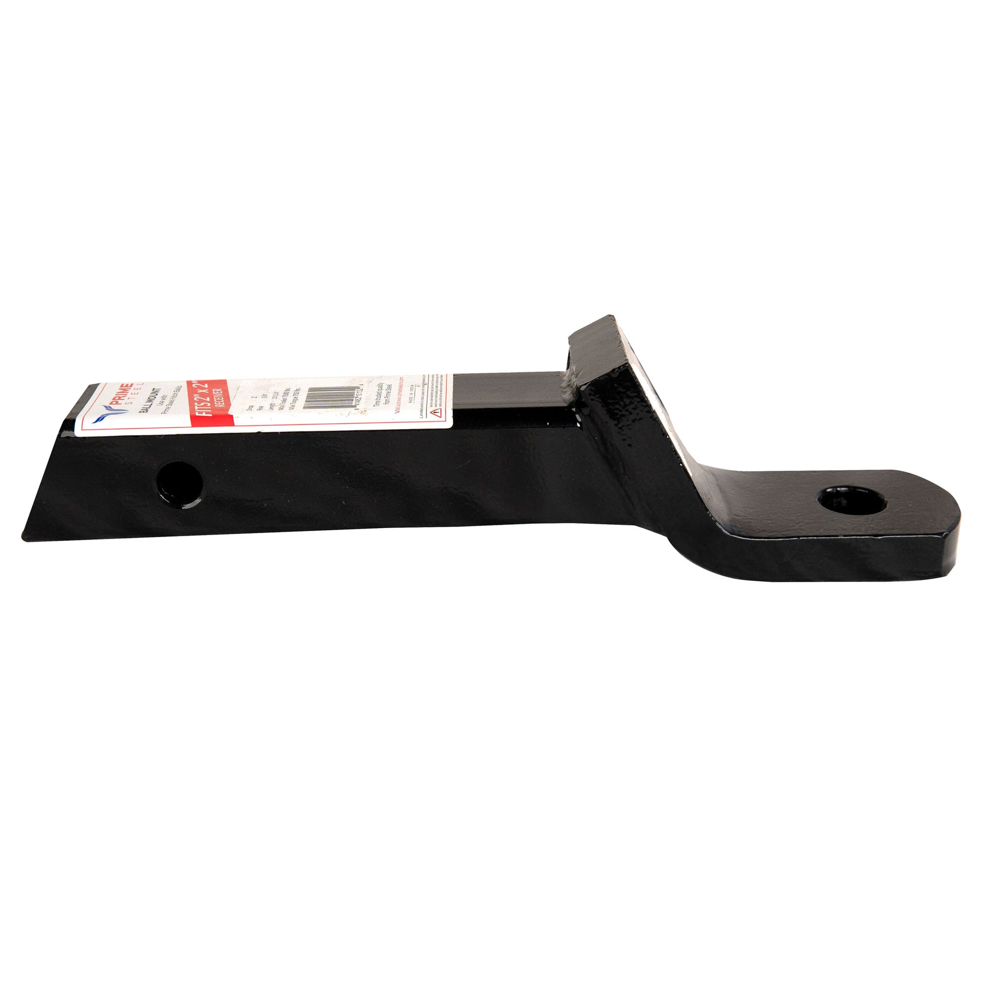Right Angle Trailer Ball Mount 2" Drop, 3/4" Thick, 10 1/4" Right Angle Hollow, Black PS-18132 - The Trailer Parts Outlet