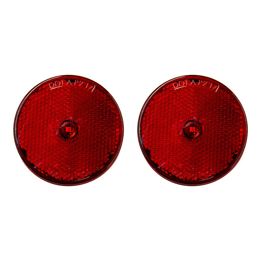 Red 2.5" Low-Profile Side Marker W/Reflector