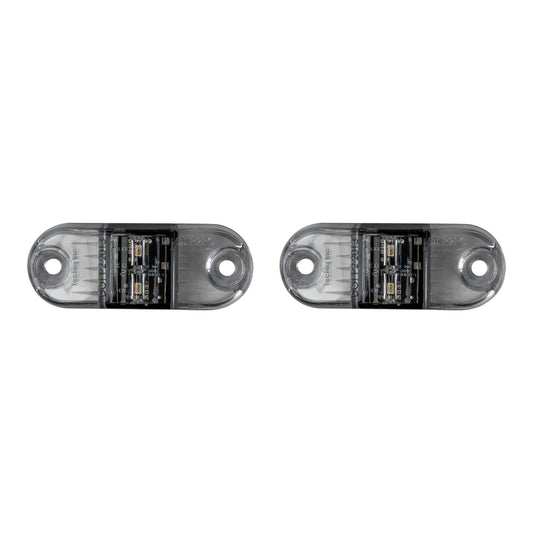 Luz LED de posición lateral ámbar P2/PC con conector flexible de 6" - Lente transparente