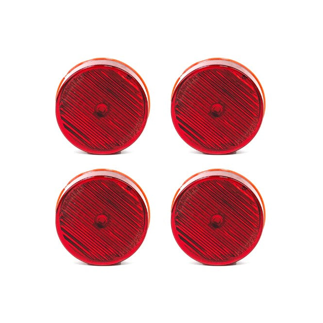 2" Round Sealed LED Marker/Clearance Lights - Red